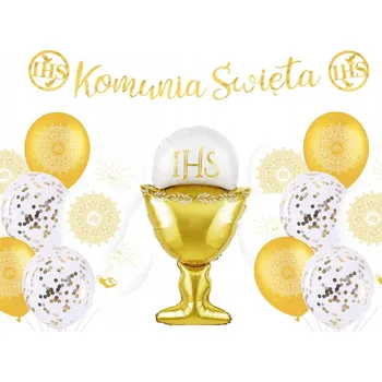 Balónek KRÁSNÁ Komunijní girlanda Balónky pro první přijímání Balónky k prvnímu svatému přijímání XXL