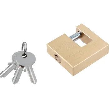 Visací zámek Zámek visací mosazný, 75 mm, čepový, MEGA