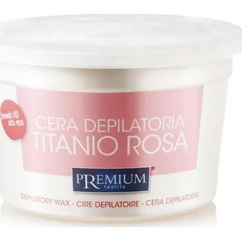 Přípravek na depilaci a epilaci Premium Textile 350 ml růžový vosk na depilaci v plechovce