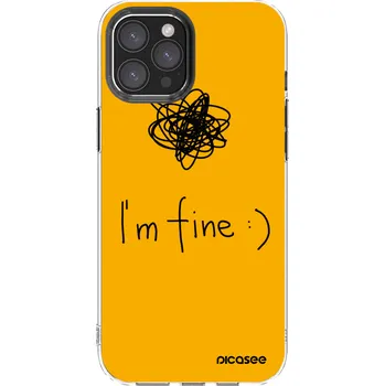 Pouzdro na mobilní telefon Picasee silikonový průhledný obal pro Apple iPhone 12 Pro Max - I am fine