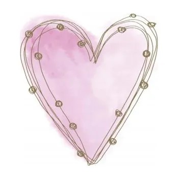 Papírový ubrousek Ubrousky Baby srdce 33 x 33 cm 20 ks na křtiny, baby shower, 1. narozeniny