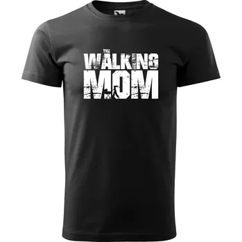 Pánské tričko Sablio Tričko s potiskem pro maminku The walking mom - černé S