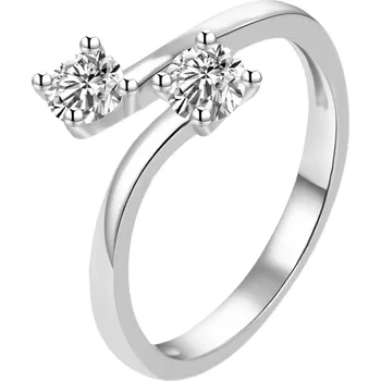 Prsten Otevřený stříbrný prsten se zirkony AGT-R12W42-52 Agato / Obvod: 62 mm - 62 mm