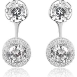 Luxusní stříbrné náušnice 2v1 s krystaly AGUP1172 Beneto