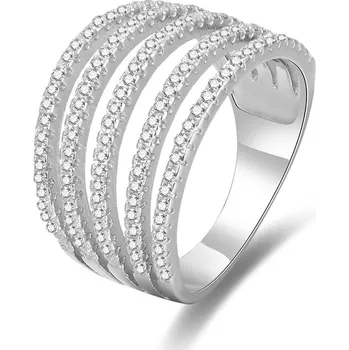 Prsten Stříbrný prsten se zirkony AGG346 Beneto / Obvod: 56 mm - 56 mm