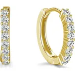 Pozlacené kruhové stříbrné náušnice AGU1152-GOLD Beneto