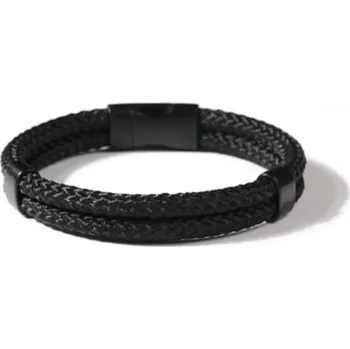 Náramek Stylový černý náramek VSB005 BB-PET Troli