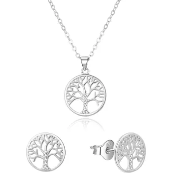 Souprava šperků Stříbrná souprava šperků strom života AGSET214R (náhrdelník, náušnice) Beneto