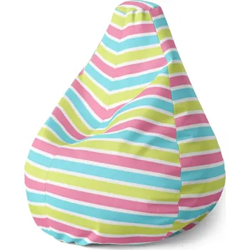 Sedací pytel Sablio Sedací vak Pear Proužky - 70 x 95 x 15 cm