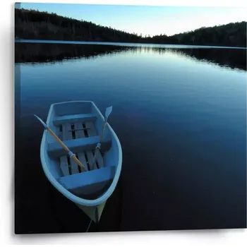 Obraz Sablio Obraz Loďka na jezeře - 110x110 cm