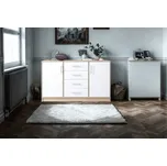 VÝPRODEJ - Velká komoda Smart - dub sonoma / bílý lux