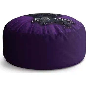 Taburet Sablio Taburet Circle BLACK PANTHER z profilu Fialový: 38x48 cm