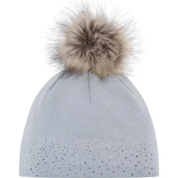 Čepice Dámská zimní čepice Eisbär NALIN LUX CRYSTAL UNI Šedá, Hnědá