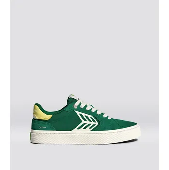 Pánská obuv CATIBA PRO 2.0 Forest Green Suede and Cordura Ivory Logo Lemonade Sneaker