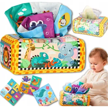 Obraz SORTER MONTESSORI KRABIČKA S UBROUSKY ZVÍŘÁTKA