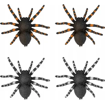 Party dekorace PAUCI černí pavouci SKLÍPKANI dekorace Halloween strašidelní 9 cm 4 ks