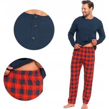 Pánské pyžamo Moraj pánské pyžamo PDM5500-009 dlouhý rukáv, velikost XL