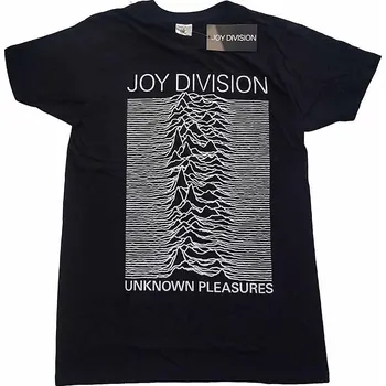 Pánská móda Joy Division tričko, Unknown Pleasures White On Black Black, pánské M