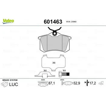 Brzdová destička KLOCKI HAMULCOWE, 601463
