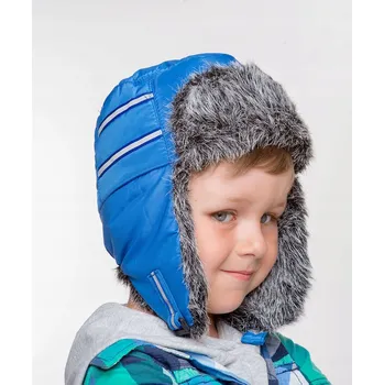 Čepice Chlapecká ušanka s oušky Zimní Čepice PILOTKA 2+