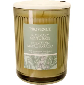 Svíčka Vonná parafínová svíčka rozmarýn, máta , bazalka Provence