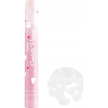 Konfeta Konfety srdce bílé 40 cm