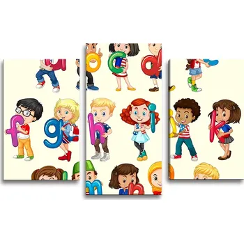 Obraz Sablio Obraz - 3-dílný Abeceda - 75x50 cm