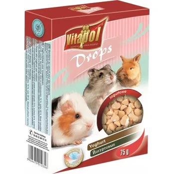 Krmivo pro hlodavce Vitapol | Dropsy pro hlodavce | 75g Jogurtové pamlsky pro hlodavce a králíky