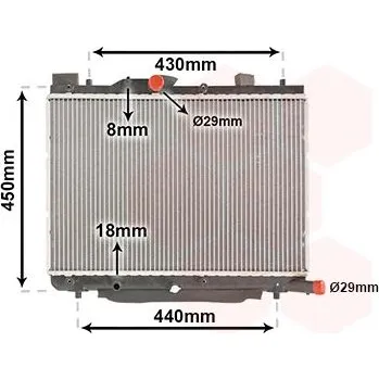 Motor automobilu Chladič, chlazení motoru VAN WEZEL 52002122