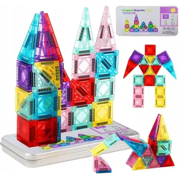ostatní stavebnice Stavebnice magnetické stavební kostky 34ELE Z krabice