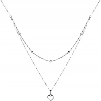 Náhrdelník Náhrdelník Trusky se srdíčkem, stříbro ryzost 925, 45 cm