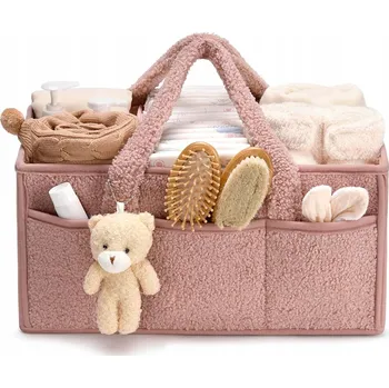 Úložný box Organizér na dětské plenky s rukojetí, přenosný košík na plenky