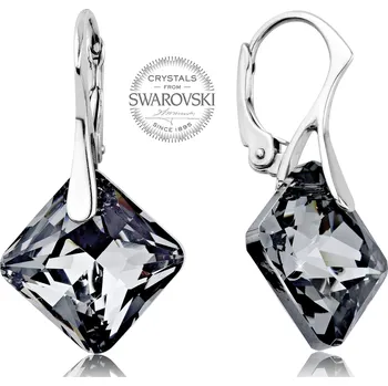 Náušnice Třpytivé náušnice s tmavými krystaly Princess Levien