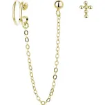 Asymetrické pozlacené náušnice ze stříbra E0004300 Moiss