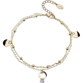 Náramek Slušivý dvojitý pozlacený nákotník Ringy 29003.EG Crystalp