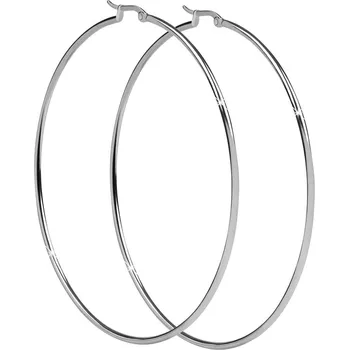 Náušnice Nadčasové ocelové náušnice kruhy Troli / Průměr: 7 cm