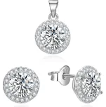 Blyštivá souprava šperků se zirkony AGSET360 (přívěsek, náušnice) Beneto
