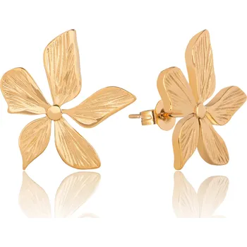 Náušnice Krásné pozlacené náušnice z oceli Kytičky Troli