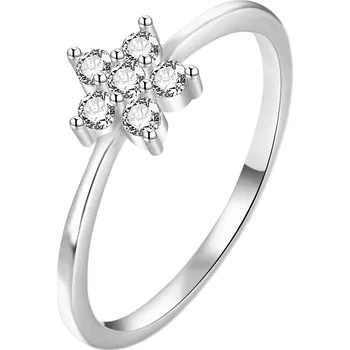 Prsten Stříbrný prsten se zirkony Kytička AGT-R38W Agato / Obvod: 52 mm - 52 mm