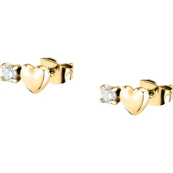 Náušnice Podélné pozlacené náušnice Srdíčka LPS01AYQ128 La Petite Story