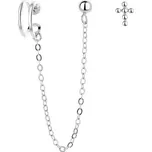 Asymetrické stříbrné náušnice E0004299 Moiss