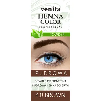 Přípravek na oči Venita prášková henna na obočí 4.0 hnědá, 1 ks