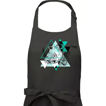 Kuchyňská zástěra Bílý nosorožec (Pecka design) - Dámská zástěra na vaření - Univerzální velikost ( Tmavá břidlice (šedá se zeleným nádechem) )