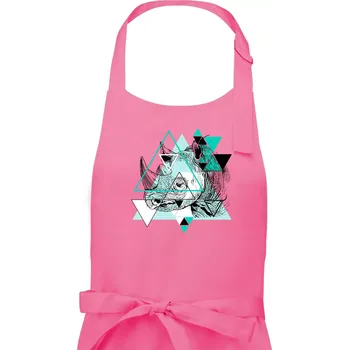 Kuchyňská zástěra Bílý nosorožec (Pecka design) - Dámská zástěra na vaření - Univerzální velikost ( Růžová )