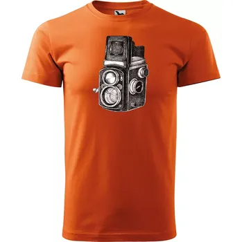 Pánské tričko Sablio Tričko s potiskem Momentka věčnosti - oranžové L