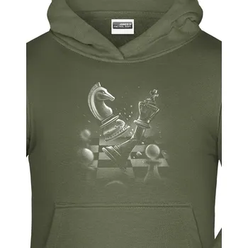 Chlapecká mikina Dětská mikina Šachy, Barva Olivová, Velikost 146-152, Canvas Dětská mikina Bezvatriko.cz 2698