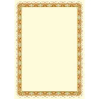 Kancelářský papír Diplom A4 - slavnostní motiv zlatý, 250 g/m2, 20 ks