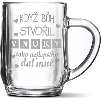 Sklenice Sablio Půllitr Když Bůh stvořil vnuky: 0,5