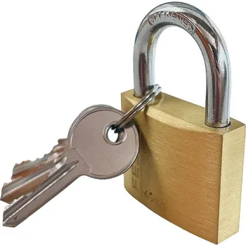 Visací zámek Zámek visací mosazný, 40 mm, zesílený, MEGA