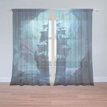 Záclona Sablio Záclony Plachetnice v průrvě: 2ks 150x250cm